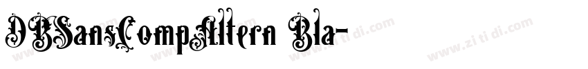 DBSansCompAltern Bla字体转换